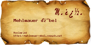 Mehlmauer Ábel névjegykártya