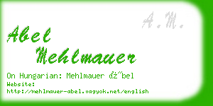 abel mehlmauer business card
